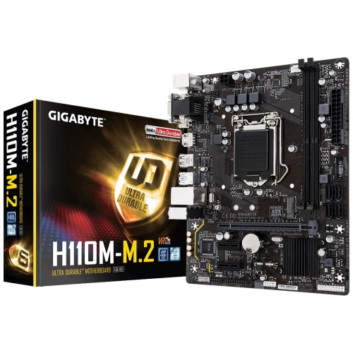 GIGABYTE INTEL® # H110M-M.2, LGA1151, 2 x DDR4 DIMM, 4 x SATA 6Gb/s