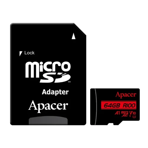 Apacer 64GB microSDXC UHS-I U1, Class10, R100 (AP64GMCSX10UB-R)
