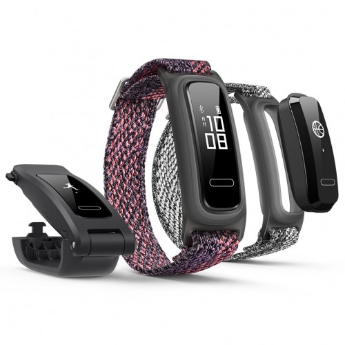 Huawei Band 4E Smart Watch (AW70) PMOLED black-and-white screen, 6-axis motion sensor, One capacitance home button, 14 days Battery Life, 5ATM, Sakura Coral, 6 Months
