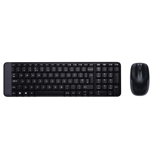 Logitech MK215 Wireless Keyboard and Mouse Combo, Black, 3Y (920-007444)