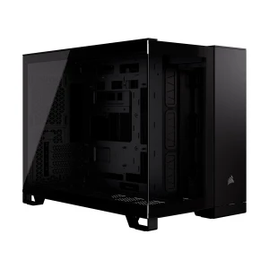 CORSAIR 2500X Micro ATX Dual Chamber PC Case - Black/Obsidian Aluminum, CC-9011287-WW