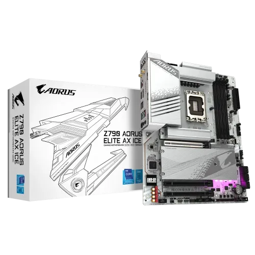 GIGABYTE INTEL® #Z790 A ELITE AX ICE DDR5 14th Gen Ready ATX Motherboard Supported CPU