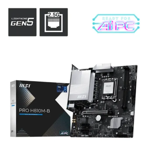 MSI PRO H810M-B DDR5 LGA1851 M-ATX MOTHERBOARD