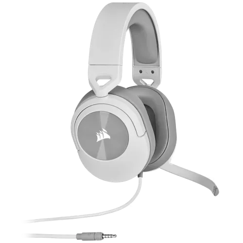 Corsair HS55 STEREO Wired Gaming Headset — White (AP), CA-9011261-AP