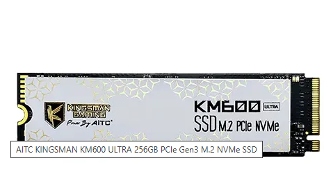 AITC KINGSMAN KM600 ULTRA 256GB PCIe Gen3 M.2 NVMe SSD