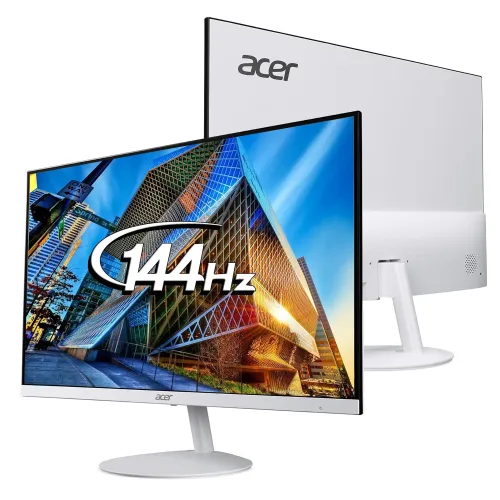 Acer SA242Y P1 Ultra Slim Monitor, 24 Inch, FHD, IPS, HDMI, VGA, & 1Wx2 Speakers, 144Hz, 1ms, Eye Care, 3YW, Black/White